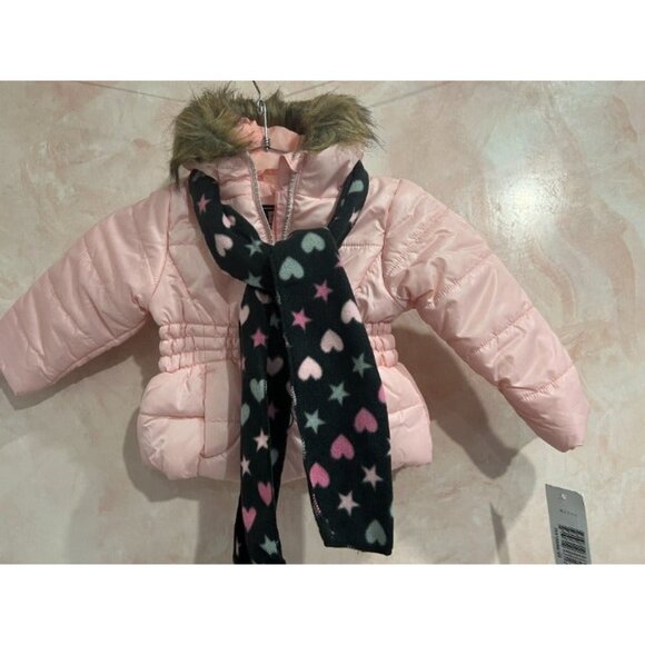 Rothschild 1881 Coat Faux Fur Hood Pink toddler size‎ T3